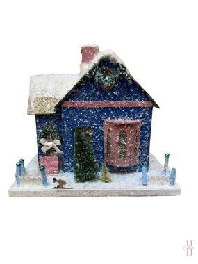 NEW Cody Foster "Periwinkle Cottage" Christmas Village Putz House (HOU-272)